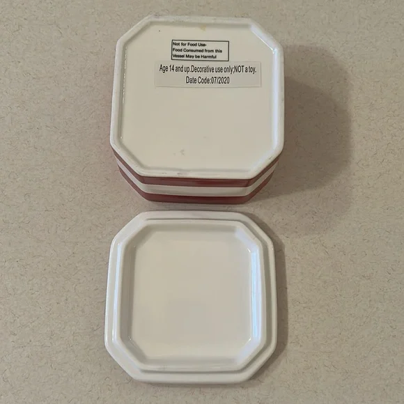 “Hustle For The Pretty Things” Extra Large Bold Striped Trinket Box NEW - Picture 12 of 15